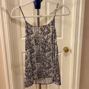 Lightweight black and white top. Size medium.